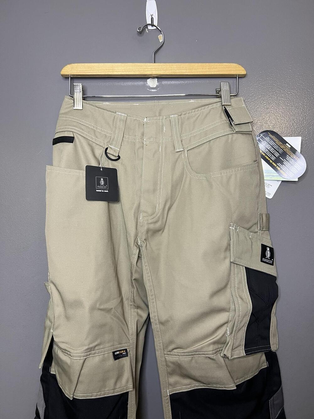 Mascot Cargo Pants Mens 29x32 Beige Mannheim Knee Pad Workwear 12679-442-5509